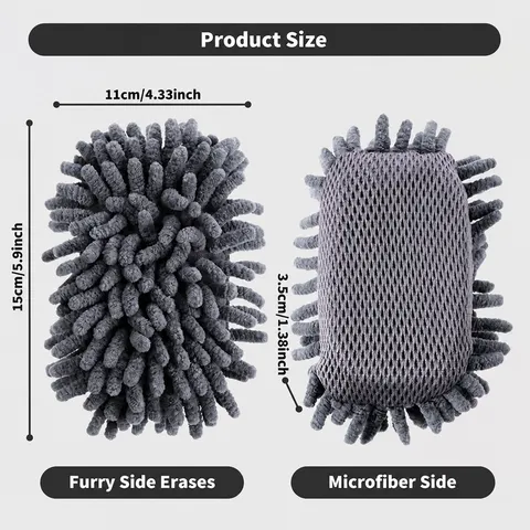 Chenille Cleaning Sponge Block Blackboard Eraser Sandwich Mesh Microfiber Car Cleaning Multipurpose Household Cleaning Tool