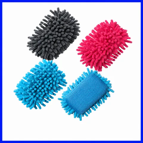 Chenille Cleaning Sponge Block Blackboard Eraser Sandwich Mesh Microfiber Car Cleaning Multipurpose Household Cleaning Tool