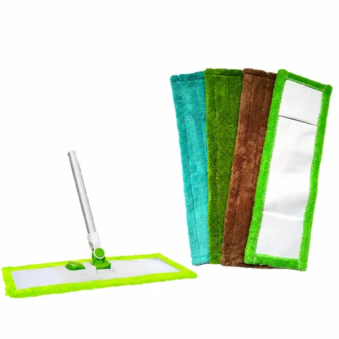Household Cleaning Flat Mop Replacement Cloth Coral Fleece Absorbent Washable Floor Mop Pad Cleaning Tool