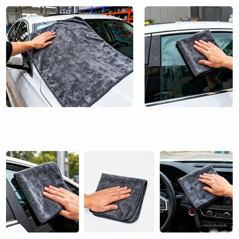 Mikrofaser Autoreinigungstuch Dick Saugfähig Auto Detaillierung Trocknungstuch Mehrzweck Küche Haushalt Reinigungstuch