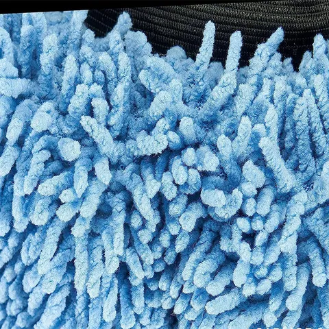 Cubierta de Repuesto para Mopa de Lavado de Autos de Chenille Microfibra Almohadilla de Limpieza Absorbente Azul Suave Herramienta de Detallado