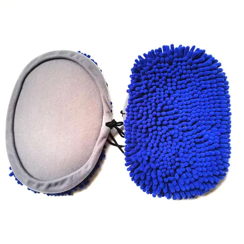 Car Wash Mop Replacement Cover Microfiber Chenille Auto Cleaning Cloth Blue Mop Head Replacement Tool