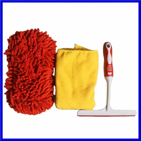 Auto Waschen Reinigungswerkzeug Set Fünfteiliges Mikrofaser Chenille Waschl Handschuh Saugfähige Tücher Fensterwischer Autopflege-Set
