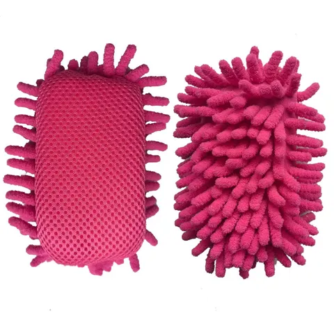 Chenille Cleaning Sponge Double Sided Mesh Blackboard Eraser With Magnet Car Cleaning Sponge For Home Office School