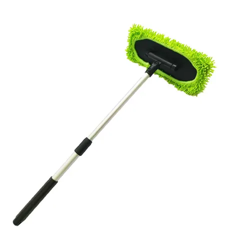 Telescopic Car Windshield Cleaner Tool Extendable Window Cleaning Brush With Microfiber Cloths Auto Interior