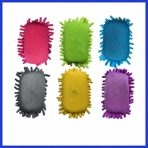 Chenille Cleaning Sponge Double Sided Mesh Blackboard Eraser With Magnet Car Cleaning Sponge For Home Office School