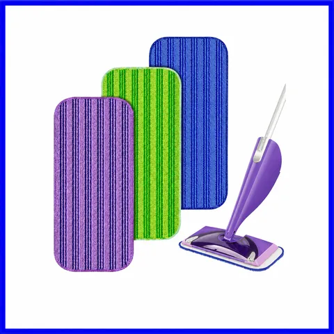 Reusable Microfiber Flat Mop Replacement Pads Wet And Dry Dust Mop Refill Pads For Floor Cleaning Home Daily Use