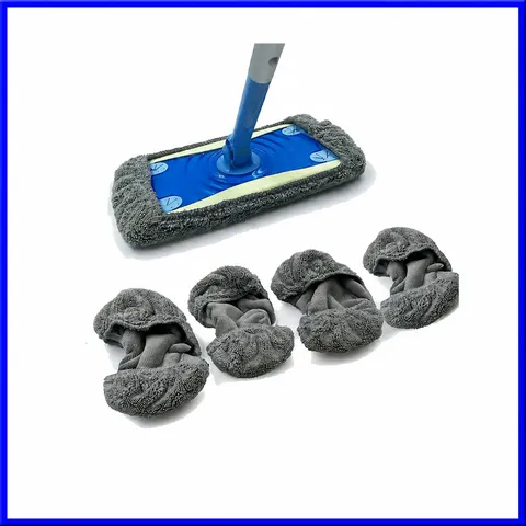 Microfiber Mop Replacement Pads Washable Reusable Flat Mop Cloth Refill Pads For Floor Cleaning Small Size