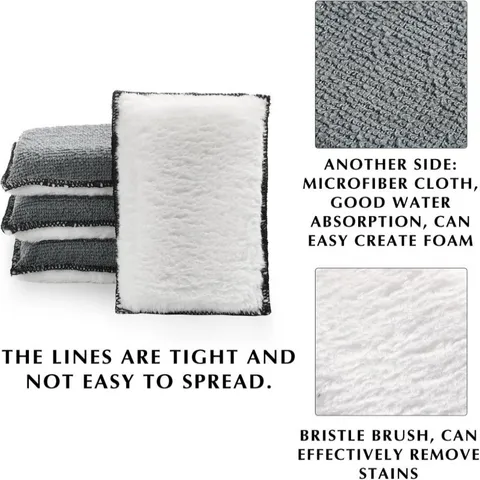 Car Cleaning Sponge Double Sided Microfiber Coral Fleece Wash Sponge Auto Interior Cleaning Tool Car Wash Block