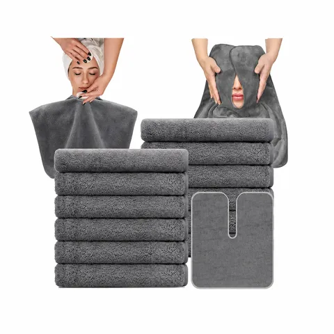 Microfiber Coral Fleece Beauty Salon Towel Soft Absorbent Quick Drying Face Towel For Spa Bathroom Daily Use