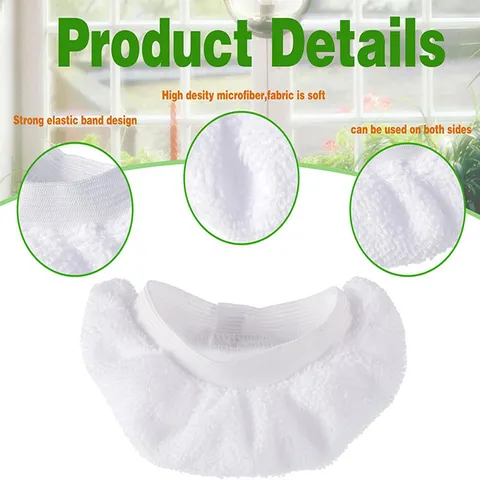 Microfiber Steam Cleaner Replacement Cover Steam Mop Cleaning Cloth Elastic Anti Scald Washable Household Tool