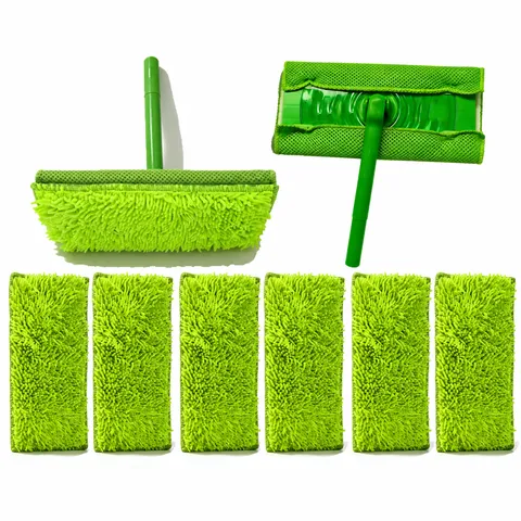 Microfiber Flat Mop Replacement Pads Washable Reusable Floor Cleaning Cloth Cover Compatible with Flat Mops
