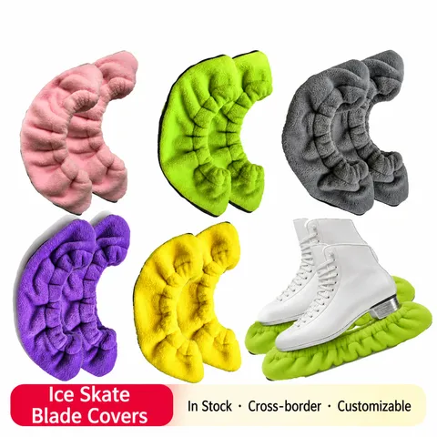 Soft Plush Ice Skate Blade Covers Protective Soakers Guards For Figure Hockey And Ice Skates