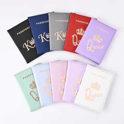 Minimalist PU Leather Passport Cover Holder Travel Document Organizer Slim Passport Wallet Card Case For Women Men