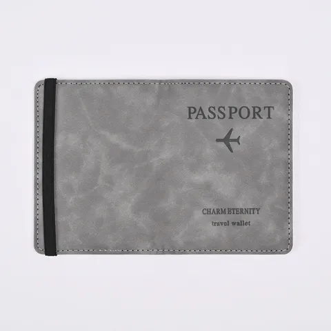 PU Leather Passport Holder Travel Wallet Multi Card Slot Passport Cover Vintage Passport Organizer For Men Women