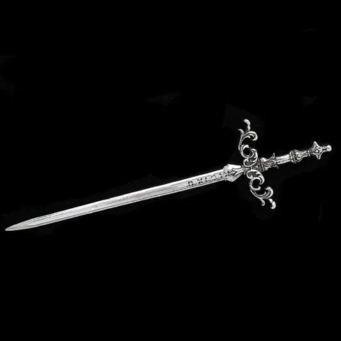 Retro Cross Sword Metal Hair Stick Chinese Ancient Style Bun Hairpin Hair Accessories for Women