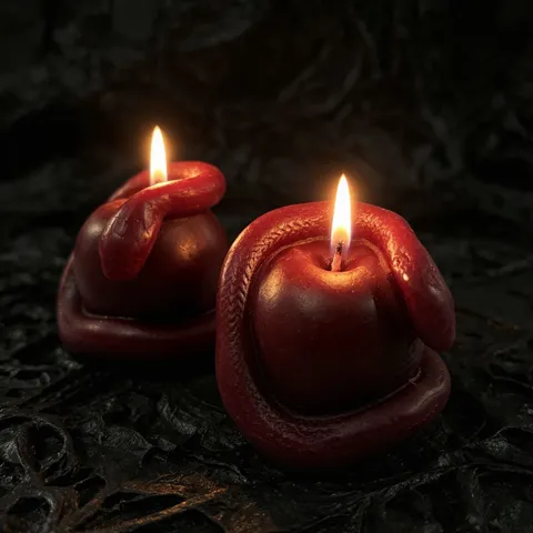 Dark Gothic Snake Apple Scented Candle Natural Soy Wax Halloween Party Aromatherapy Candle Home Decor Gift Ornament