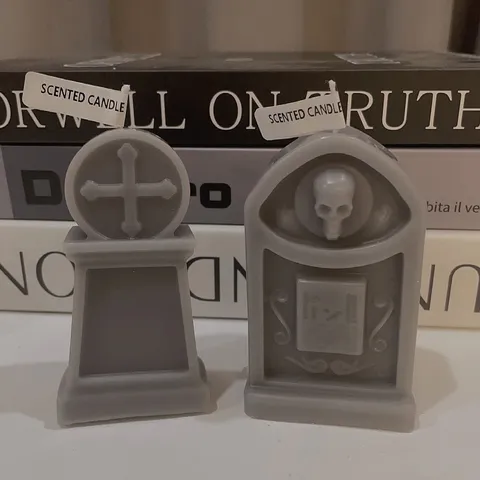 Halloween Skull Tombstone Scented Candle Gothic Horror Series Soy Wax Decorative Ornament Creative Gift Candle