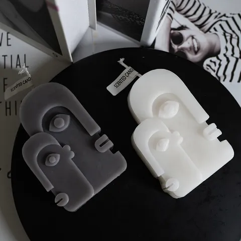 Abstract Human Face Scented Candle Soy Wax Minimalist Art Aroma Candle For Home Decor Living Room Bedroom Desktop Ornaments