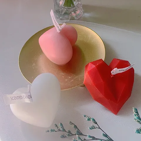 Heart Scented Candle Soy Wax Romantic Love Candles For Valentine Day Party Wedding Home Interior Decor Gift