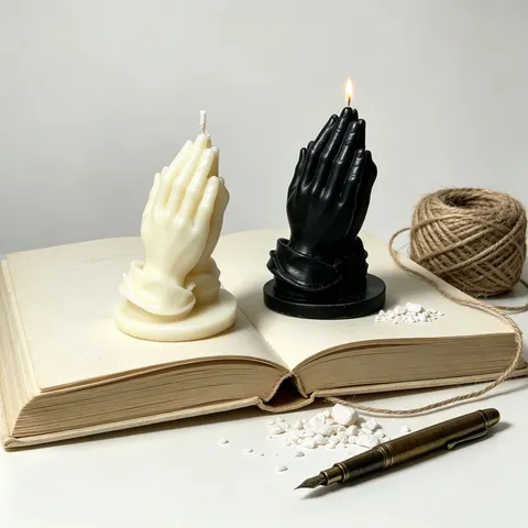 Hand Prayer Shape Scented Candle Nordic Minimalist Praying Hands Aroma Wax Candle Home Decor Aesthetic Desk Ornaments