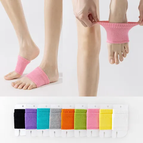 Women Fashion Candy Color Half Palm Sock Covers Japanese Style Knitted Open Toe Socks Casual Daily Wear Hosiery