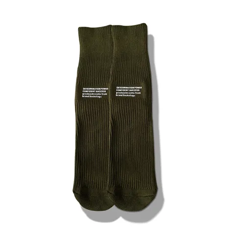 Unisex Japanese Style Casual Crew Socks Cotton Blend Letter Print Retro Streetwear Mid Tube Socks Daily Wear Fashion Hosiery