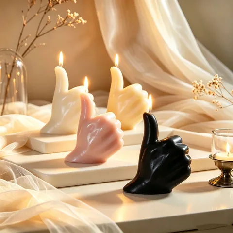 Creative Thumb Up Gesture Scented Candle Soy Wax Aromatherapy Candle Home Decor Aesthetic Room Decor Gift