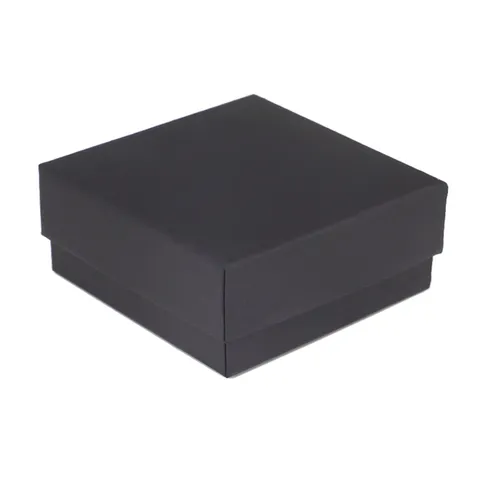 Black Square Kraft Paper Jewelry Box With Sponge Pad For Bracelet Bangle Necklace Gift Packaging Storage Jewelry Display Box