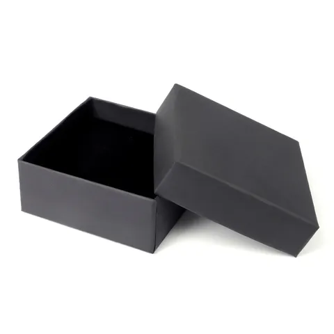 Black Square Kraft Paper Jewelry Box With Sponge Pad For Bracelet Bangle Necklace Gift Packaging Storage Jewelry Display Box