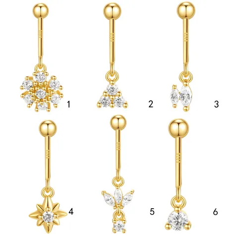 925 Sterling Silver Marquise Zircon Flat Back Ear Cartilage Stud Earrings Vertical Thread Piercing Jewelry For Women Gold Silver