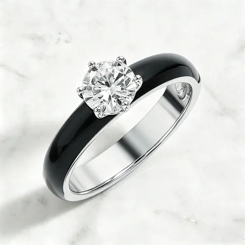 S925 Sterling Silber Schwarz Emaille Schmuckset Runder Zirkonia Eingelegte Creolen Ring Für Damen Leichtes Luxus Design Modeschmuck