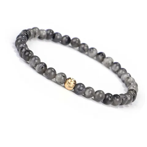Sommer Neu 4mm Naturstein Stretch Armband Ring Set Labradorit Perle Yoga Schmuck Für Damen Herren Handgefertigt Geschenk