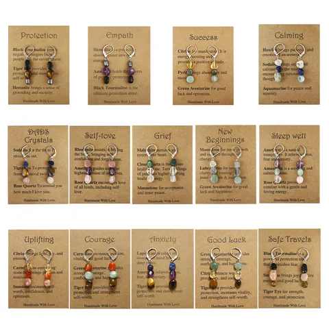 Edelstahl Natürlicher Rohstein Asymmetrische Ohrhänger Für Damen Citrin Sodalith Amethyst Heilkristall Ohrringe Handgefertigter Böhmischer Schmuck