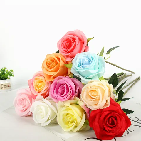 Bouquet di Fiori di Rose Artificiali in Seta per Oggetti di Fotografia di Nozze Regalo di San Valentino Decorazione Domestica