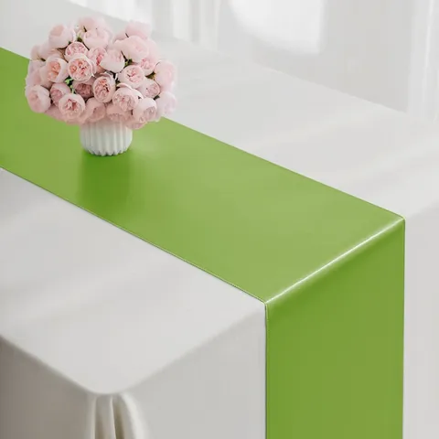 Camino de Mesa de Satén de Color Sólido Estilo Nórdico Poliéster Brillo Sedoso Mantel para Fiesta de Boda Decoración de Mesa