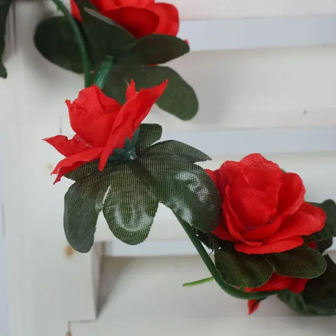 Künstliche Rosen-Girlande Hängende Seidenblumenranke Wasserfall Künstliche Rose Dekoration Für Hochzeit Party Haus Decken Deko