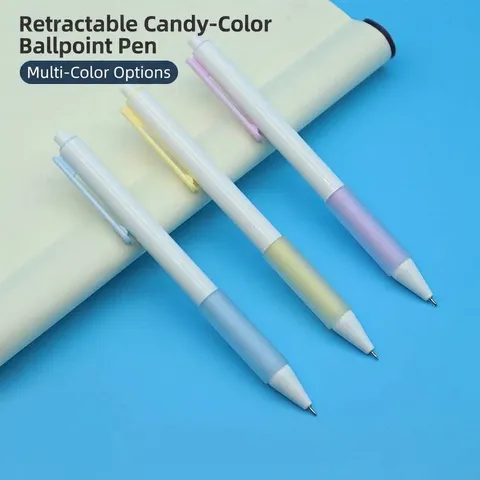 Creatieve Intrekbare Balpen Leuke Cartoon Macaron Kleuren Kantoorbenodigdheden Voor Kantoor Student School Schrijven Handtekening Pen