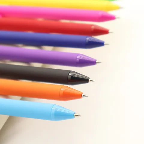 Minimalist Retractable Gel Pen 0.5mm Morandi Candy Colors Rubberized Matte Barrel Smooth Writing Pens For Office School Supplies
