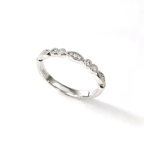 S925 Sterling Silver Geometric Square Ring For Women Dainty Stackable Inlaid Rhinestone High Carbon Diamond Look Finger Ring Jewelry
