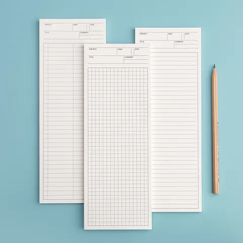 Blocco Note Extra Lungo in Stile INS Minimalista Lista To-Do Strappabile Agenda Giornaliera Promemoria Linea Orizzontale Griglia Ufficio