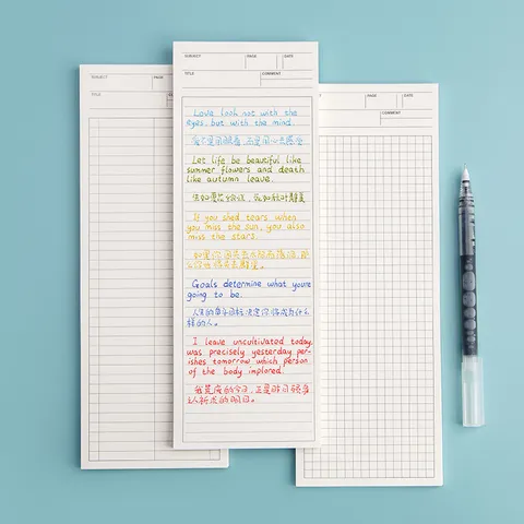 Blocco Note Extra Lungo in Stile INS Minimalista Lista To-Do Strappabile Agenda Giornaliera Promemoria Linea Orizzontale Griglia Ufficio