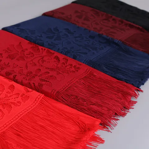 Hollow Out Tassel Scarf For Women Solid Color Breathable Lace Shawl Polyester Flower Pattern Long Scarf Elegant Commuter Fashion Accessory