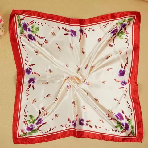 Professional Women Satin Square Scarf Silk Like Neck Scarf For Bank Flight Attendant Uniform Office Business Decorative Scarf