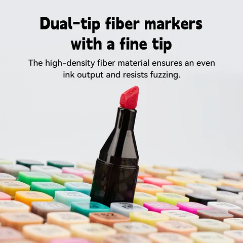 Professionelles Sortiertes Mehrfarbiges Alkohol-Marker-Set Mit Doppelspitze Schnelltrocknende Kunst-Skizzenstifte Mit Tragbarer Tasche Für Studenten Künstler