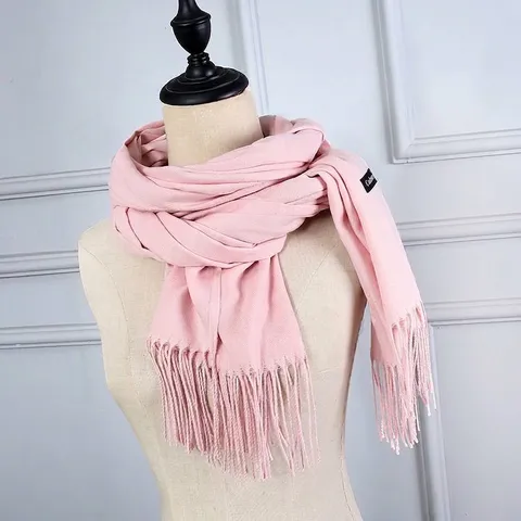Dames Winter Warme Zachte Effen Kleur Sjaal Koreaanse Stijl Lange Pashmina Kwasje Omslagdoek Kettinggebreid Voor Dagelijks Banket Accessoires