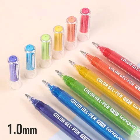 Languo Glitter Gel Pen Gift Collection High Gloss Drawing Markers For Journaling Art Painting Smooth Writing Bullet Tip Pens