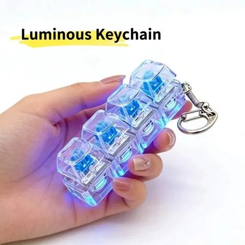 Μηχανικό Πληκτρολόγιο Διακόπτης Fidget Toy Φωτεινό LED Μπρελόκ Αντιστρές Clicker Keycap Παιχνίδι για το Γραφείο