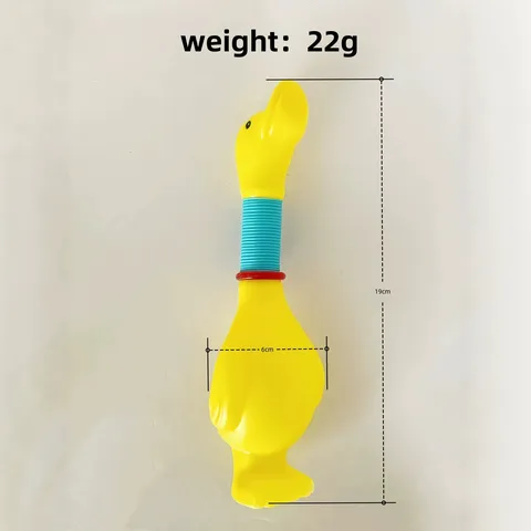 Anatra Cartone Animato Pop Tubes Giocattolo Sensoriale Estensibile Con Fischietto BB Cigolante Decompressione Plastica Anatra Gialla Giocattolo per Bambini Adulti Regalo