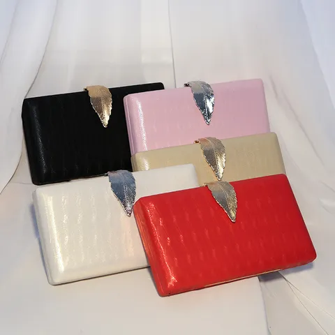 Damen Leichter Luxus Abendtasche Metallblatt Verschluss Wellenstruktur Gedruckt Crossbody Handtasche PU Leder Kleine Quadratische Tasche